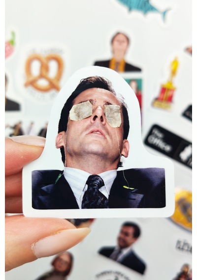 The Office Sticker Paketi 25 Parça Kaliteli Su Geçirmez Etiket Seti Çok Renkli