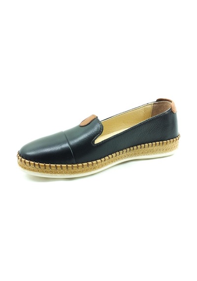 Marine Shoes Hakiki Deri Günlük Bayan Ayakkabı Siyah 86 P01