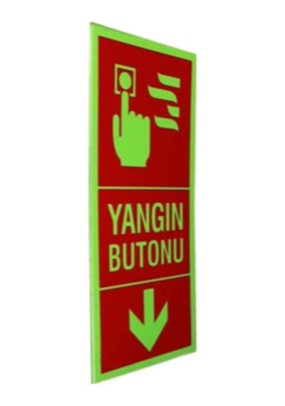 İzmir Fırça Lümen Işıldayan Levha Yangın Butonu 11,5 25cm