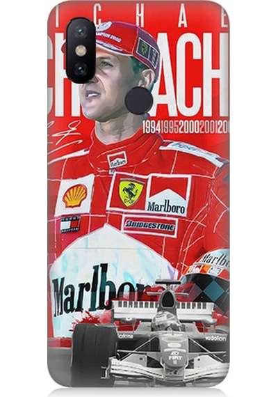 Xiaomi Redmi Note 6 Pro Uyumlu Michael Schumacher Desenli Silikon Kılıf