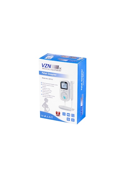 Vzn Jzkt-01 Fetal Doppler Bebek Kalp Atışı Dinleme Cihazı Lcd Ekranlı Hamilelik Fetal Kalp Monitörü