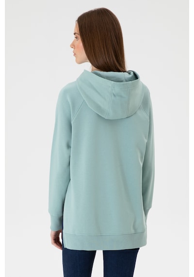 U.S. Polo Assn. Kadın Mint Yırtmaçlı Kapüşonlu Sweatshırt 50313611-VR090