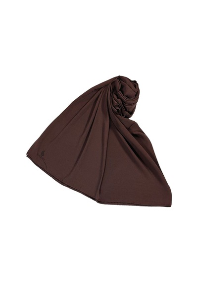 Mim Eşarp Mısırlı Eşarpları Medine Ipeği Büyük Boy Eşarp 140x140 Cm Kahve