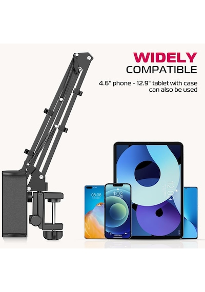 Ulanzi T2 Çift Kollu Mikrofon Telefon Ve Tablet Masa Standı