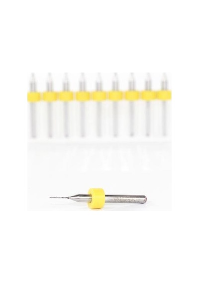 PCB Mikro Karbür CNC Matkap Ucu 10lu Set 0,45mm Tungsten 18 Shank