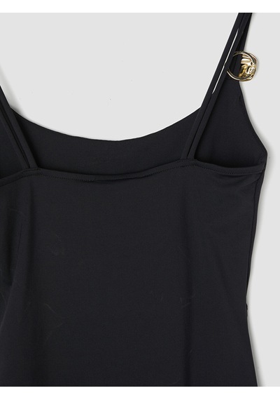 Lcw Vision Siyah U Yaka Kadın Bodysuit