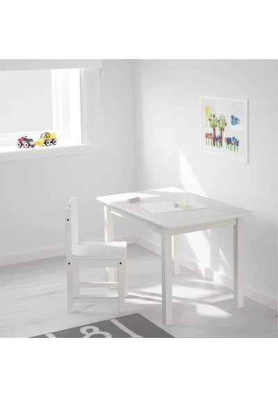 Sundvik Ahşap Çocuk Sandalyesi Beyaz 1 Adet Beyaz