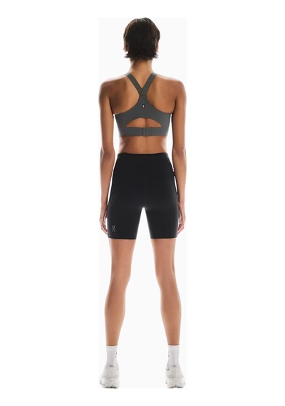 On Endurance Bra Zip Yüksek Destekli Ön Fermuarlı Spor Sütyeni Koyu Gri