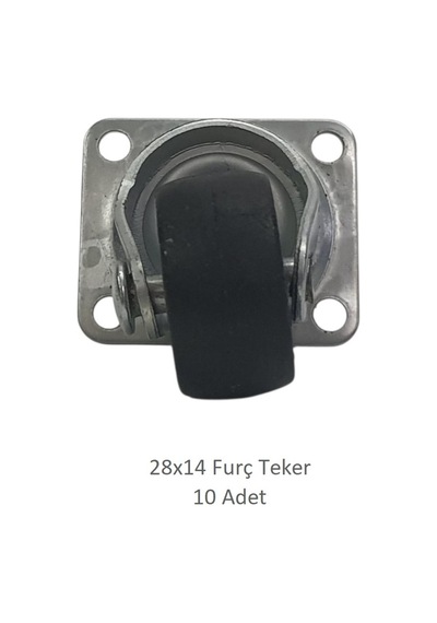 Furç Teker 28 X 14, Bavul, Valiz, Çanta, Servis Sehpası Için 10 Adet Siyah