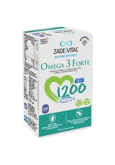 Zade Vital Omega 3 Forte 40 Kapsül