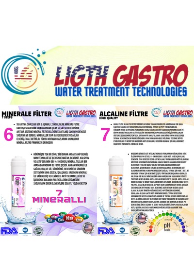 Light Gastro Gold 12 Lt 7 Filtre 14 Aşama Su Arıtma Cihazı