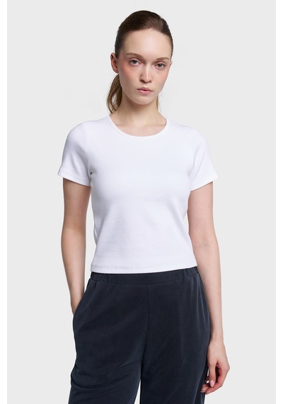 Lescon Kadın Kısa Kollu T-shirt 26y-2102 Beyaz