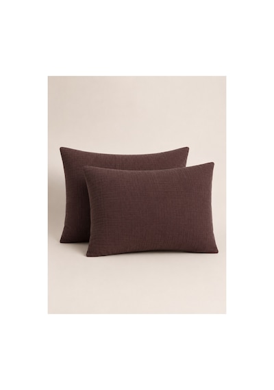 Müslin Yastık Kılıfı 2'li 50x70 %100 Pamuk Mürdüm