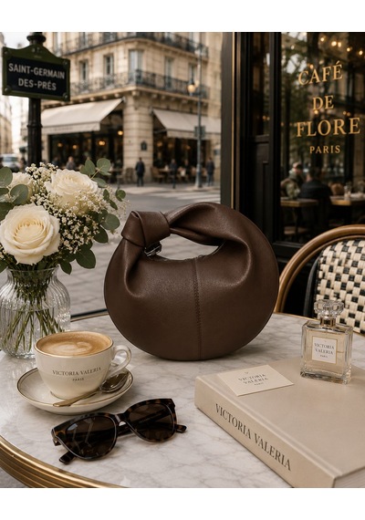 Housebags Masion Rose New Trend El Çantası Acı Kahverengi