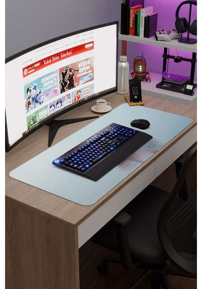 Gemi Ship Kaymaz Dikişli Kauçuk Oyuncu Mousepad V4 - 90x40 Xxl Gaming Mouse Pad Fare Altlığı