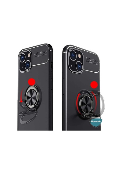 Microsonic Apple Uyumlu iPhone 13 Kılıf Kickstand Ring Holder
