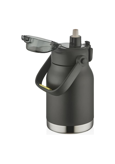 Shotay Çelik Termos Matara Phone Holder 1000ml Siyah
