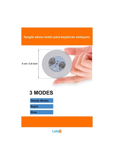 6 Cm Yapışkanlı Led Işık Nargile Altı Işıklandırma