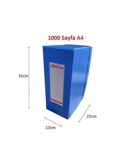 Arşiv Klasörü A4-1000sayfa 31x13x22 Ve Proje Kutusu 22x31x13cm Plastik Lastikli Proje Klasörü 50