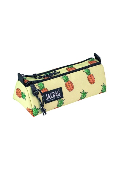 Jacbag Dual Prıme-çift Bölmeli Üçgen Tip Kalem Kutusu Dual Prime-ananas renkli
