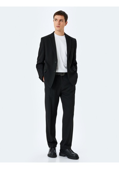 Koton Slim Fit Viskon Karışımlı Cepli Pike Kumaş Mono Yaka Düğmeli Blazer Ceket Siyah 5sam50008hk Siyah Koton Slim Fit Viskon Karışımlı Cepli Pike Kumaş Mono Yaka Düğmeli Blazer Ceket Siyah 5sam50008hk Siyah
