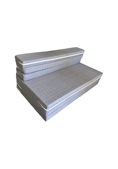 Çift Kişilik Katlanır Koltuk Katlanır Yatak Kanepe Yer Yatağı Çift Kişilik Gri-120x195x8 Cm