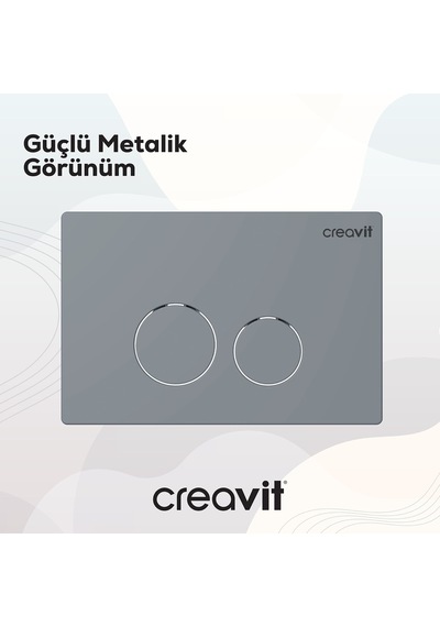 Creavit Terra Mat Gri Boyalı Kumanda Paneli GP9002.00 Gri