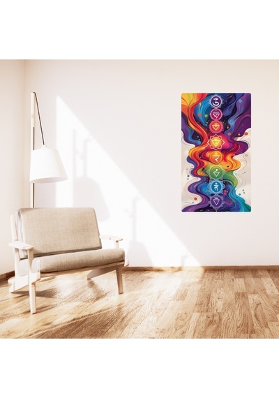 Bohem Tablo Çakra Spiritüel, Canlı Renkler Bohem Duvar Sanatı Çerçevesiz Tablo Poster