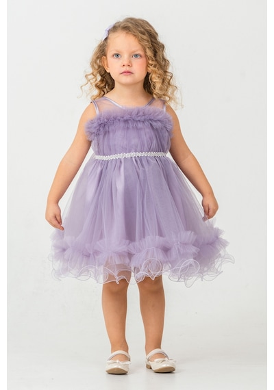 Mnk Baby & Kids Aizona Kız Çocuk Abiye M00782 Lila