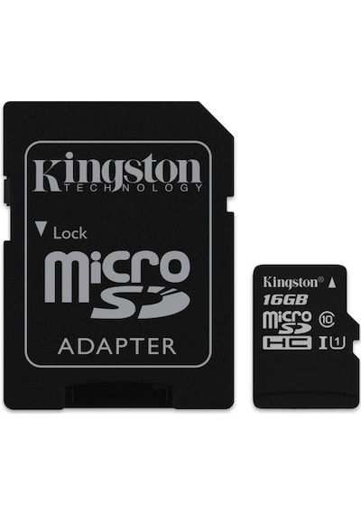 Kingston SDC10G2/16G 16 GB MicroSD Class 10  UHS-I Hafıza Kartı + Adaptör