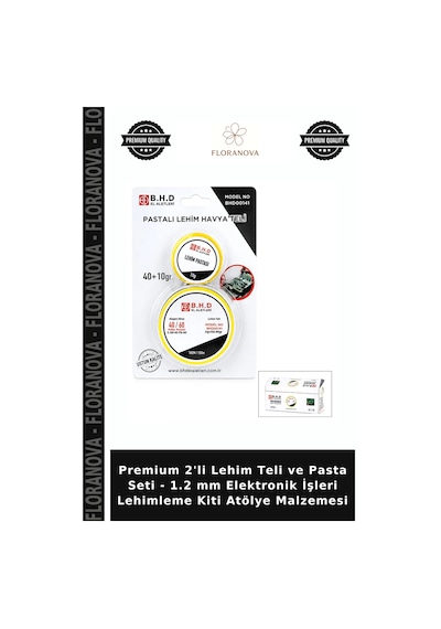 Premium 2'li Lehim Teli Ve Pasta Seti - 1.2 Mm Elektronik İşleri Lehimleme Kiti Atölye Malzemesi