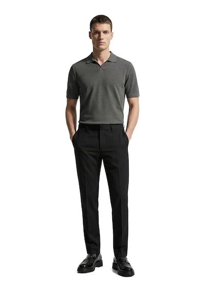 Düz Kumaş Slim Fit Klasik Erkek Pantolon Rafael Siyah