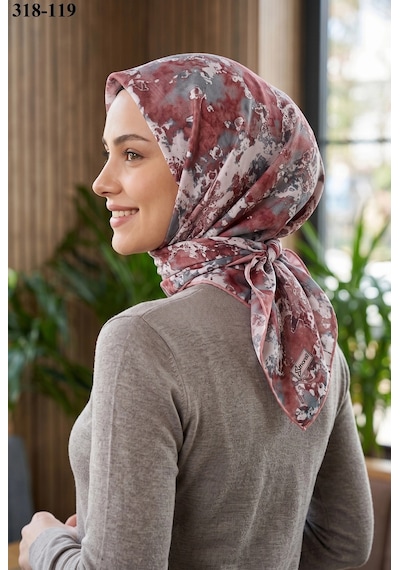 Sharell Desenli Soft Pamuk Eşarp 318-119 Çok Renkli