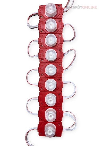 1.5 Watt Tekli Manda Gözü Modül Led 10 Lu Paket Kırmızı