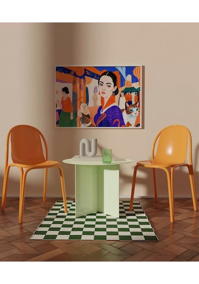 Çerçevesiz Poster Kedilerle Şehir Hikayesi