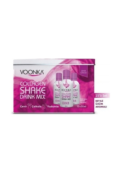 Voonka Collagen Shake Drink Mix Beyaz Üzüm 15x50ml