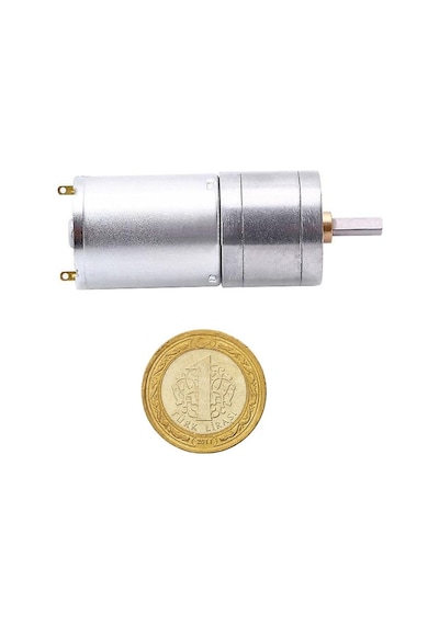 12v 60rpm Jga25-370 Redüktörlü Dc Motor Metal Dişli Yüksek Tork Kuvvet 25mm Robot