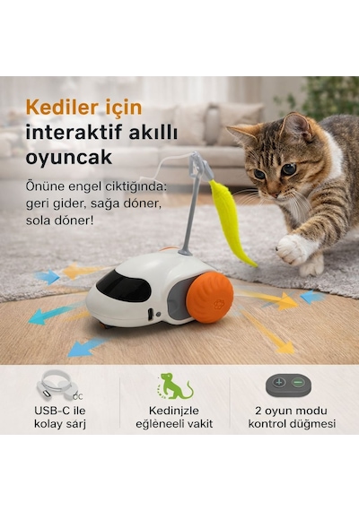 Nunbell Kedi Oyuncagı Hareketli Araba