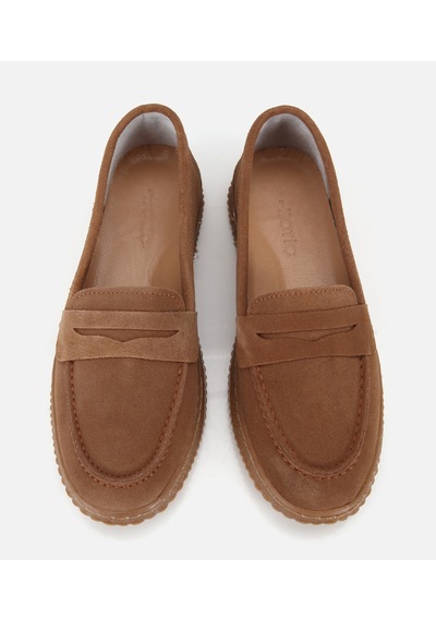 Hotiç Kadın Süet Deri Taba Yumuşak Tabanlı Günlük Loafer 01ayh320560a340 01ayh320560a340