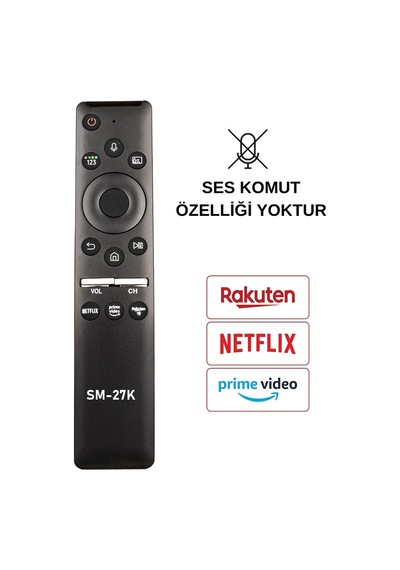 Ses Komutsuz Samsung Uyumlu Netflıx-prıme Vıdeo Tuşlu Lcd Led Tv Kumanda- Rm-g2100 V1-bn59-01312b