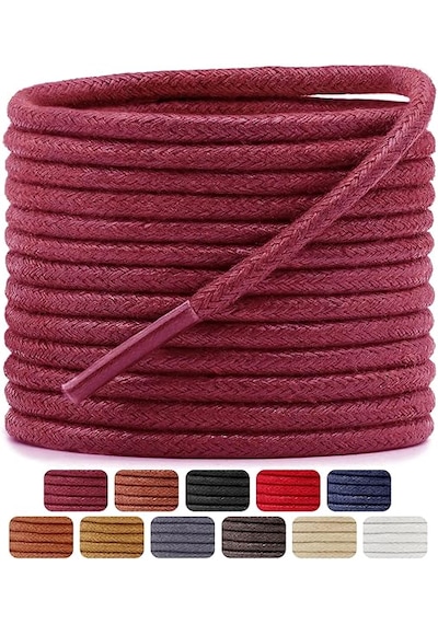 Kalzeno Mumlu Ayakkabı Bağcığı Bordo