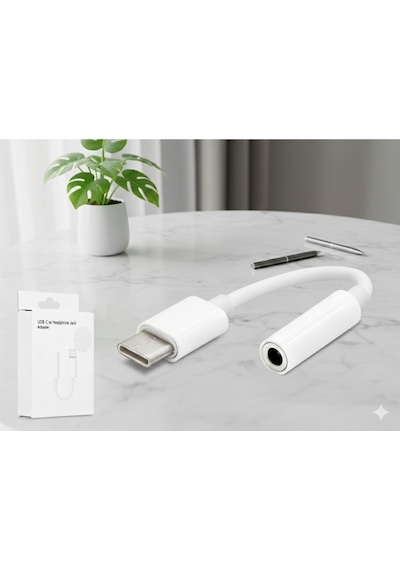 Galaxy S24 Uyumlu Kulaklık Çevirici Aux 3.5mm Dönüştürücü Adaptör Type-c 1 Adet