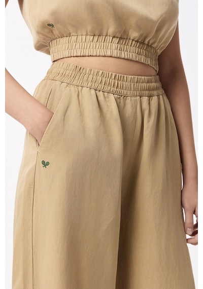 Lacoste Women's Relaxed Fit Pants Kadın Dokuma Rahat Kesim Eşofman Altı Bej Bej