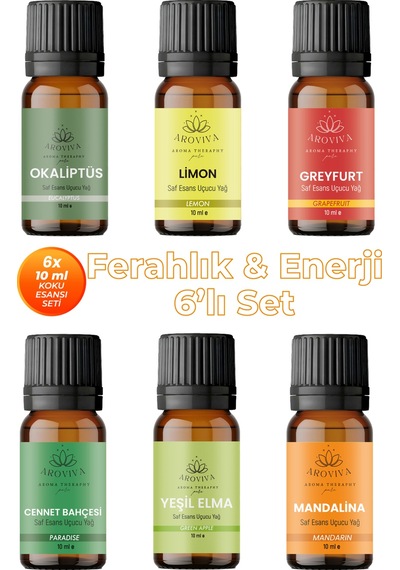 Ferahlık & Enerji 6'lı Set Oda Kokusu Esansı - Zindelik 6x10ml Karışık