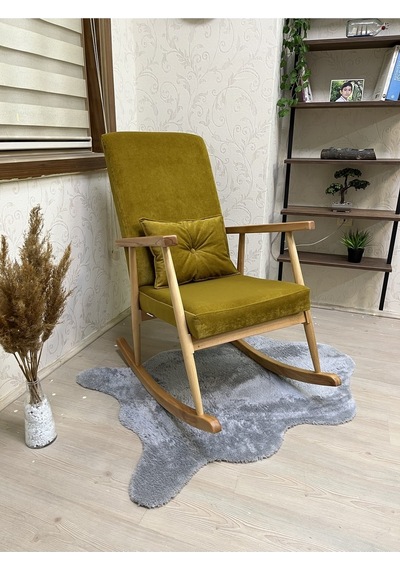 Asedia Trend Naturel Hardal Sallanan Sandalye