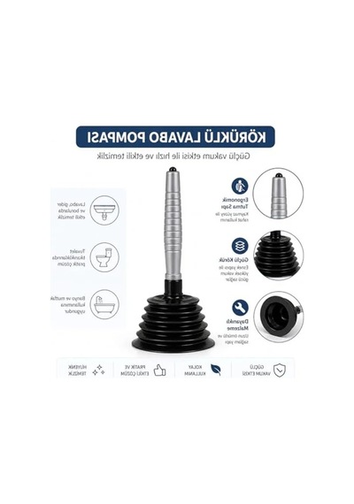 25 Cm Körüklü Lavabo Pompası, Tıkanıklık Açma İçin Etkili Vakumlu Pompa