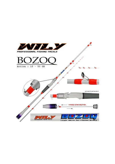 Bozoq 180cm 10-50gr Tekne Bot Çupra Kamışı