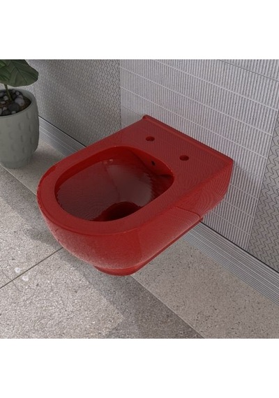 Lucco Garcia 53 CM Kanalsız Asma Klozet Kırmızı