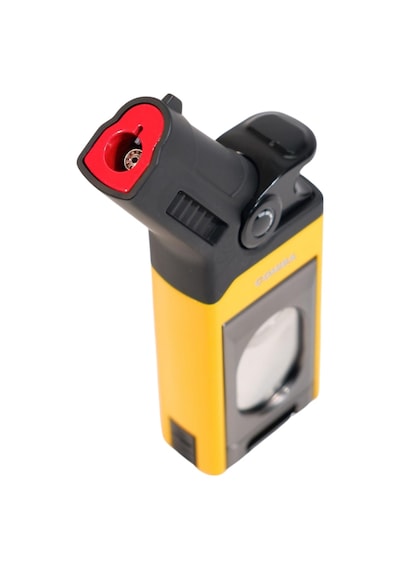 Cohiba Tek Torch Pürmüz Dahili S-v Cut & İğneli Sarı Siyah Metal Puro Çakmağı - Tr9527