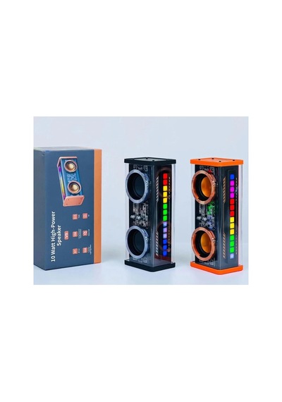 Ers Şeffaf Mecha Müzik Tws Stereo Rgb İşıklı Hoparlör Kablosuz Bluetooth 5.0 Taşınabilir Hoparlör V9